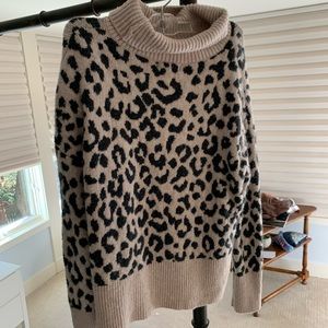 cheetah print sweater